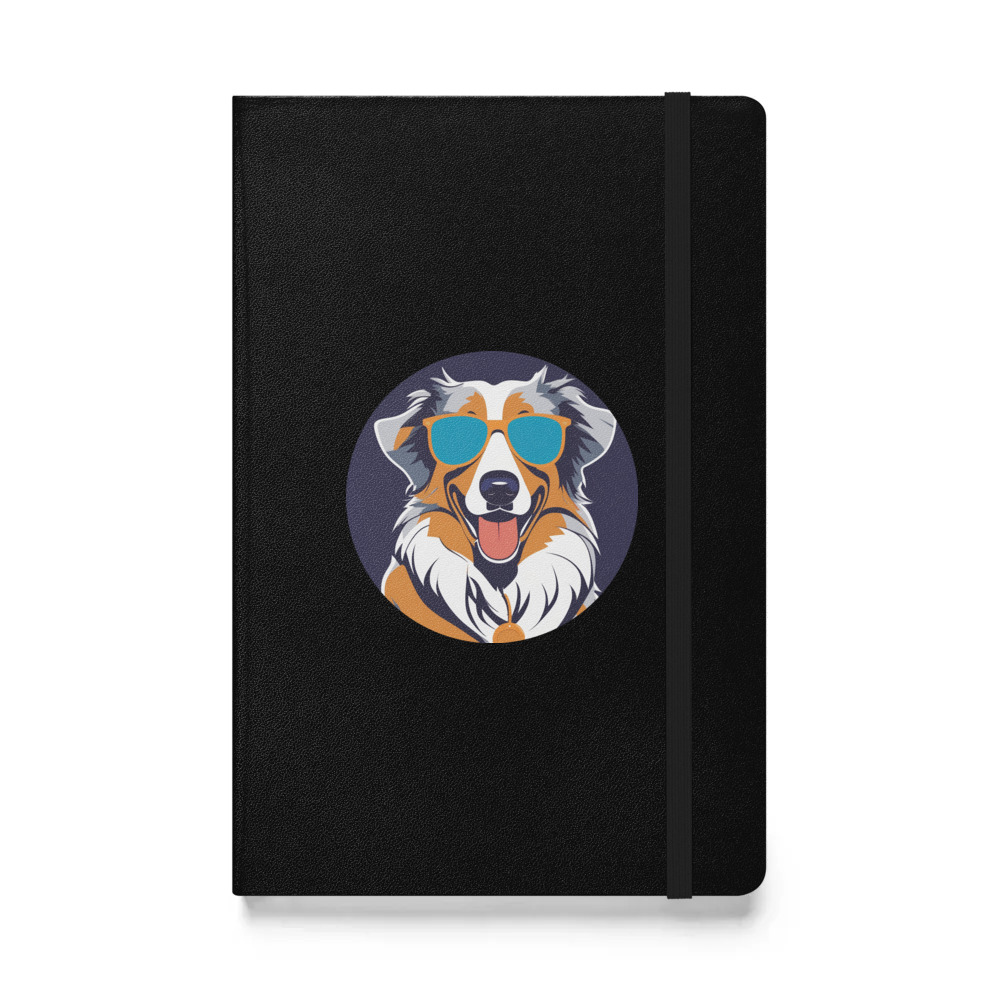 PugMug Custom Australian Shepherd Dog Hardcover Bound Notebook
