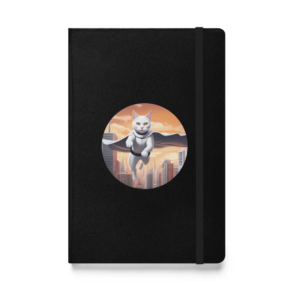 PugMug Custom White Companion Cat Hardcover Bound Notebook
