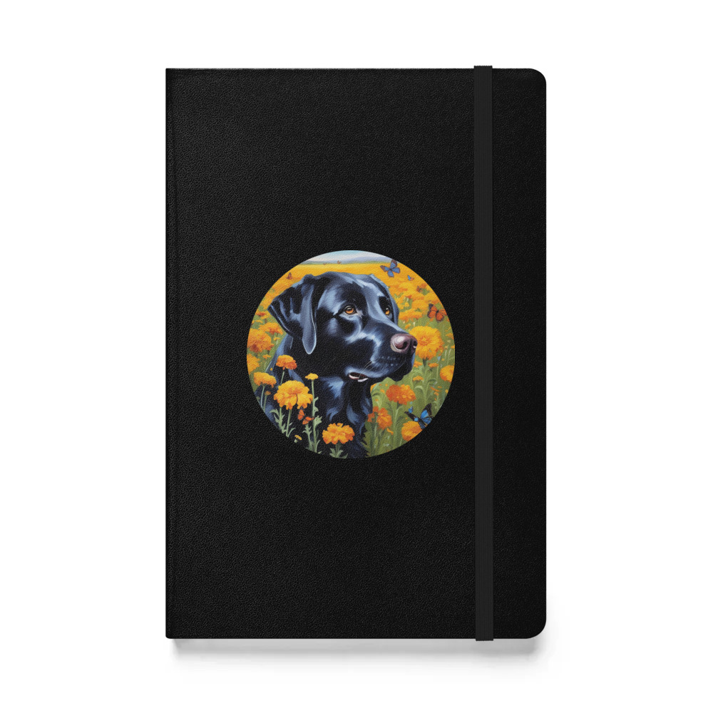 PugMug Custom Black Labrador Retriever Hardcover Bound Notebook