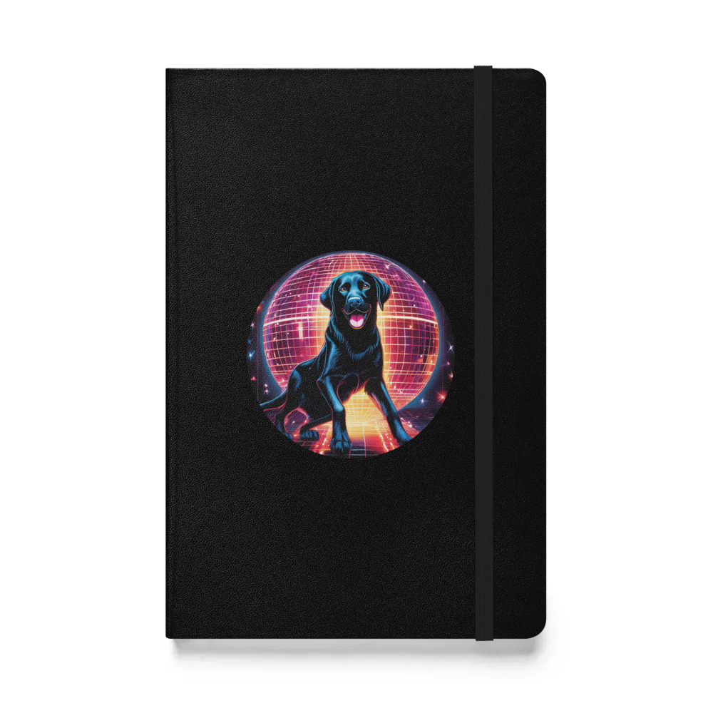 PugMug Custom Black Labrador Retriever Hardcover Bound Notebook