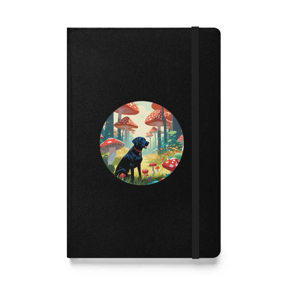 PugMug Custom Black Labrador Retriever Hardcover Bound Notebook