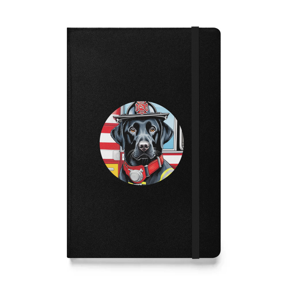 PugMug Custom Black Labrador Retriever Hardcover Bound Notebook