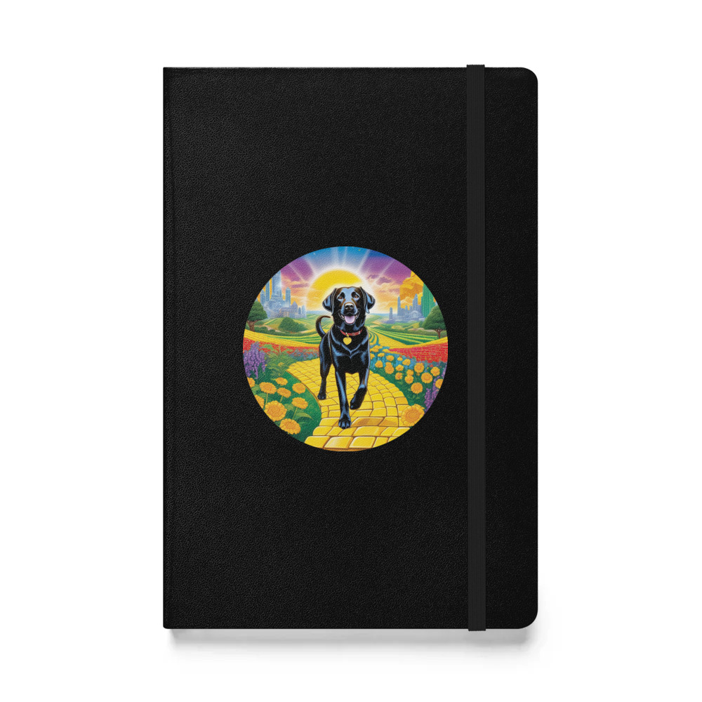 PugMug Custom Black Labrador Retriever Hardcover Bound Notebook