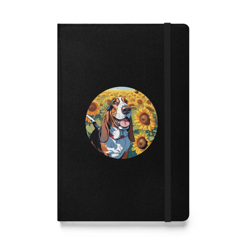 PugMug Custom Basset Hound Hardcover Bound Notebook