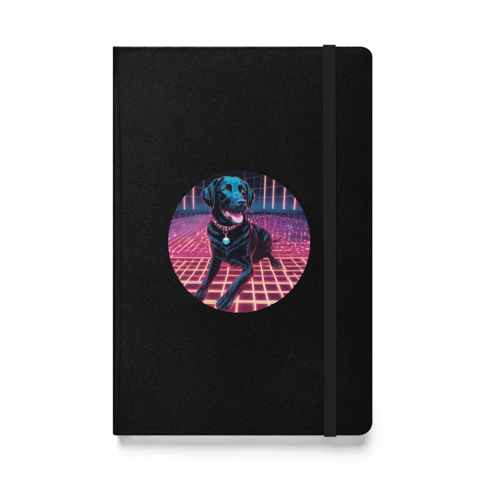 PugMug Custom Black Labrador Retriever Hardcover Bound Notebook