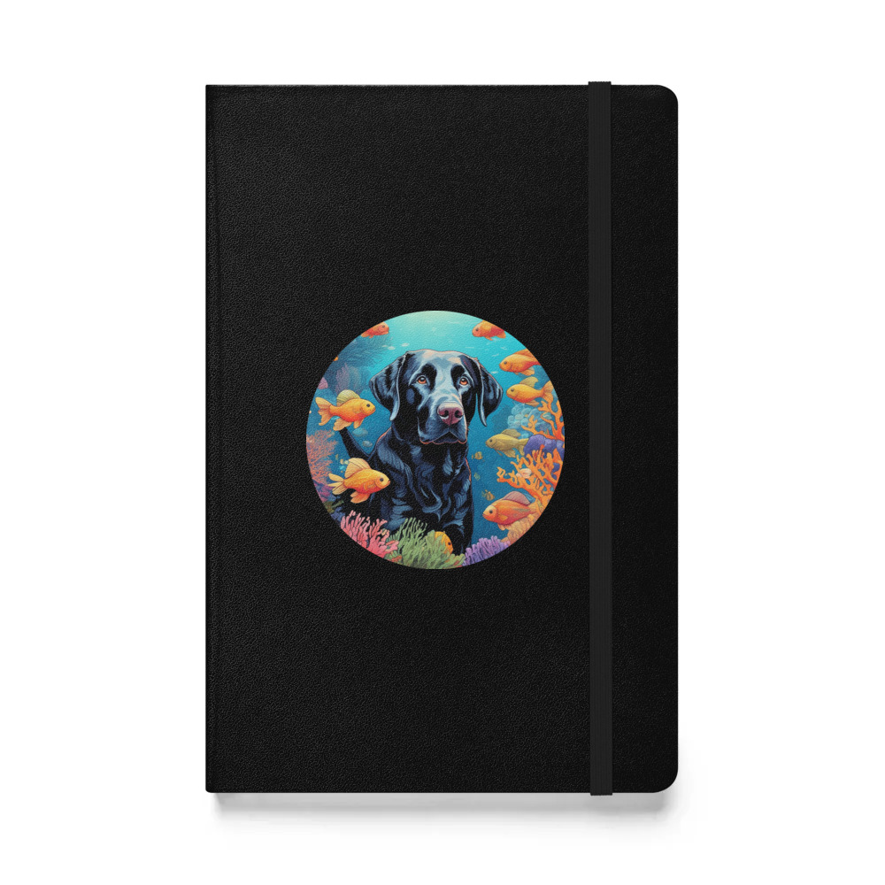 PugMug Custom Black Labrador Retriever Hardcover Bound Notebook