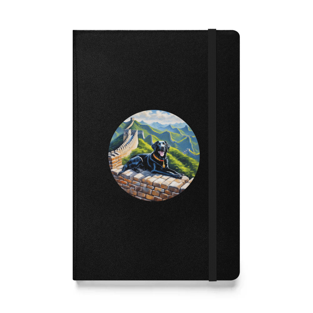PugMug Custom Black Labrador Retriever Hardcover Bound Notebook