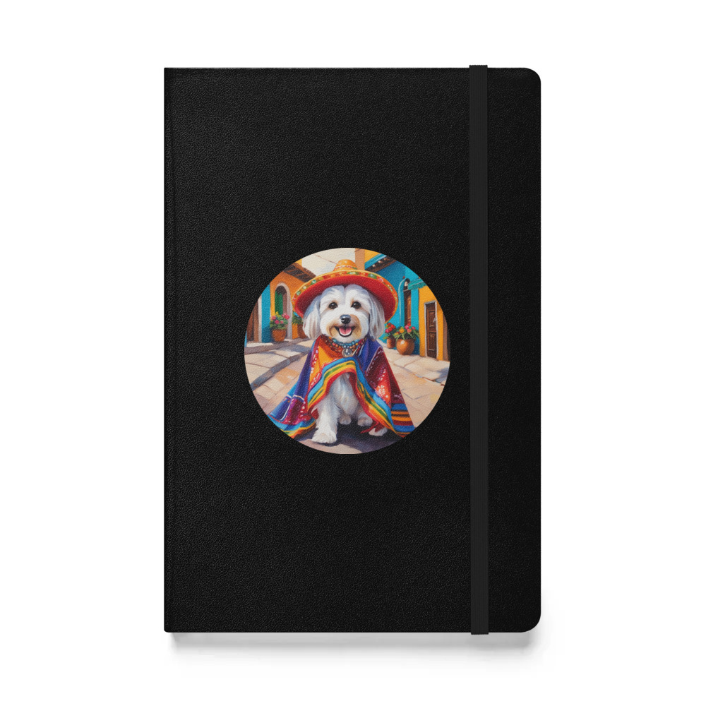 PugMug Custom White Havanese Dog Hardcover Bound Notebook