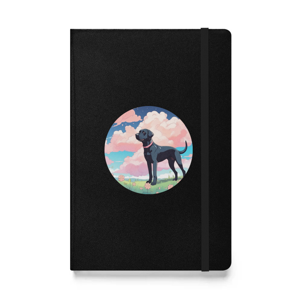 PugMug Custom Black Labrador Retriever Hardcover Bound Notebook