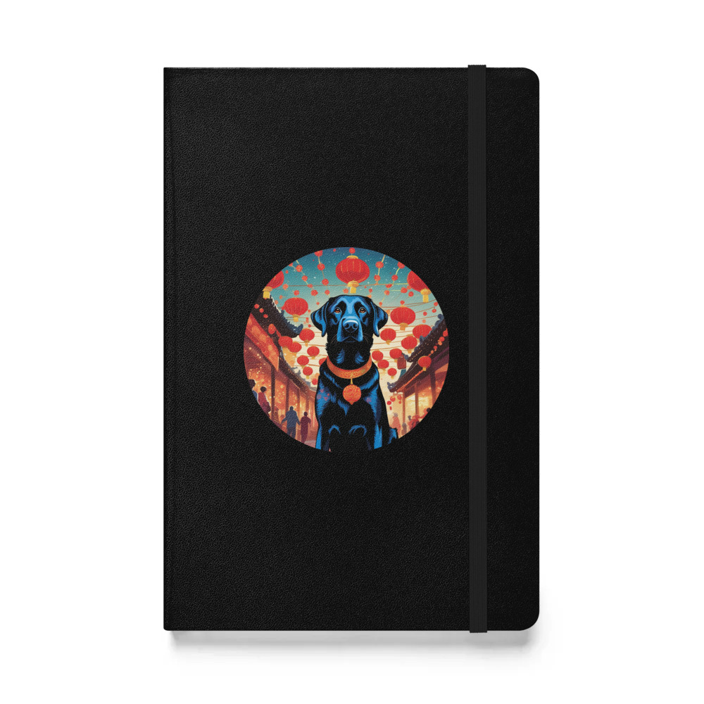 PugMug Custom Black Labrador Retriever Hardcover Bound Notebook