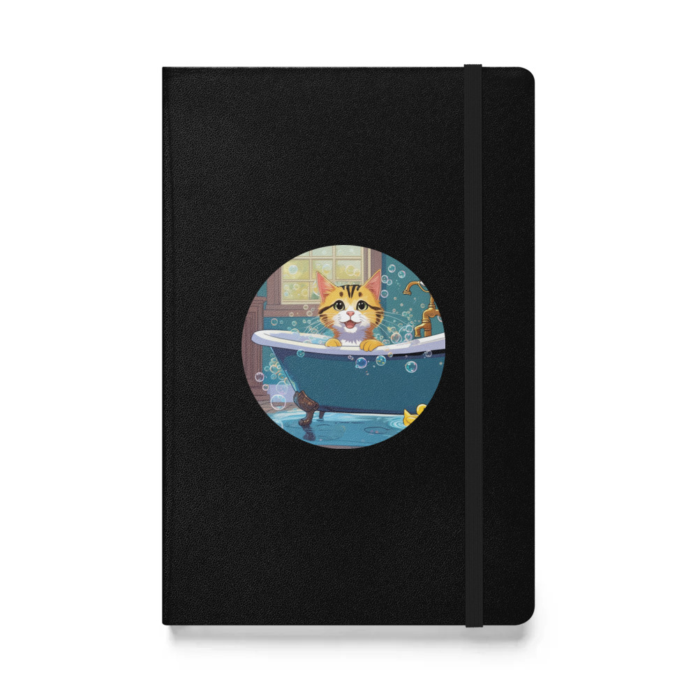 PugMug Custom Tabby Companion Cat Hardcover Bound Notebook