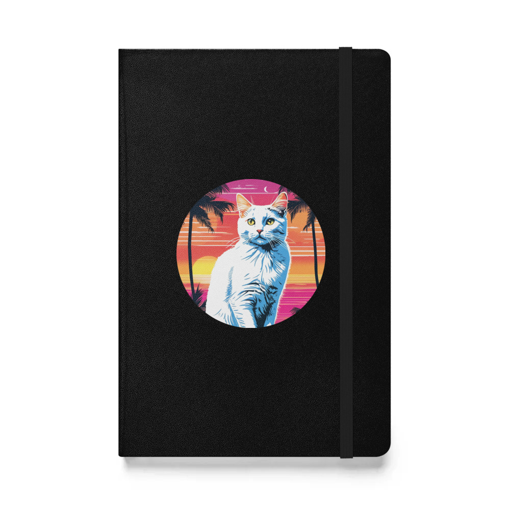 PugMug Custom White Companion Cat Hardcover Bound Notebook