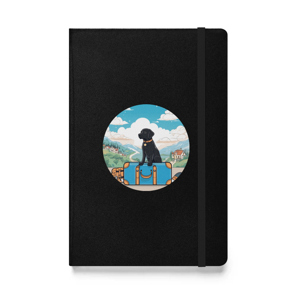 PugMug Custom Black Labrador Retriever Hardcover Bound Notebook