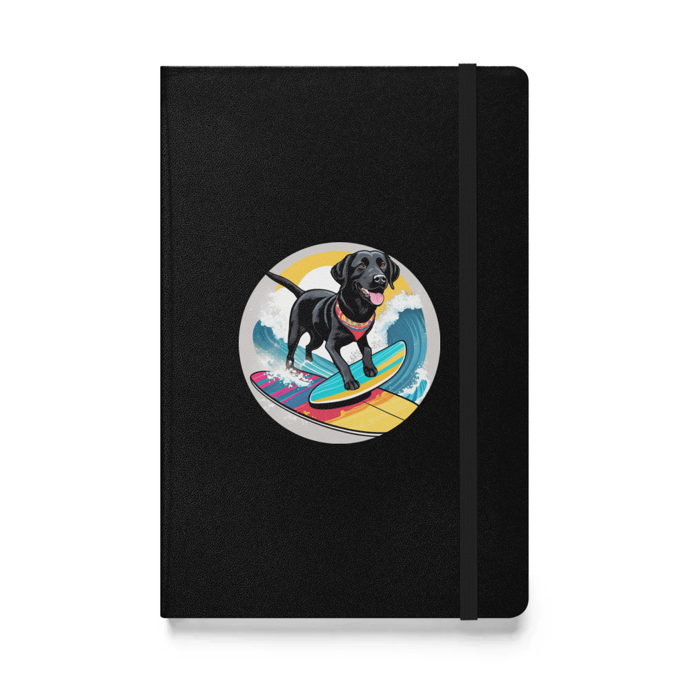 PugMug Custom Black Labrador Retriever Hardcover Bound Notebook
