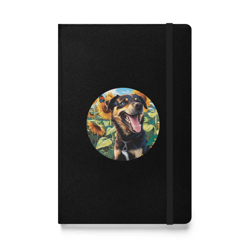 PugMug Custom Blue Hardcover Bound Notebook