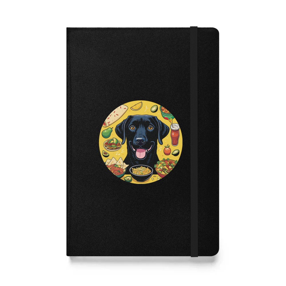 PugMug Custom Black Labrador Retriever Hardcover Bound Notebook
