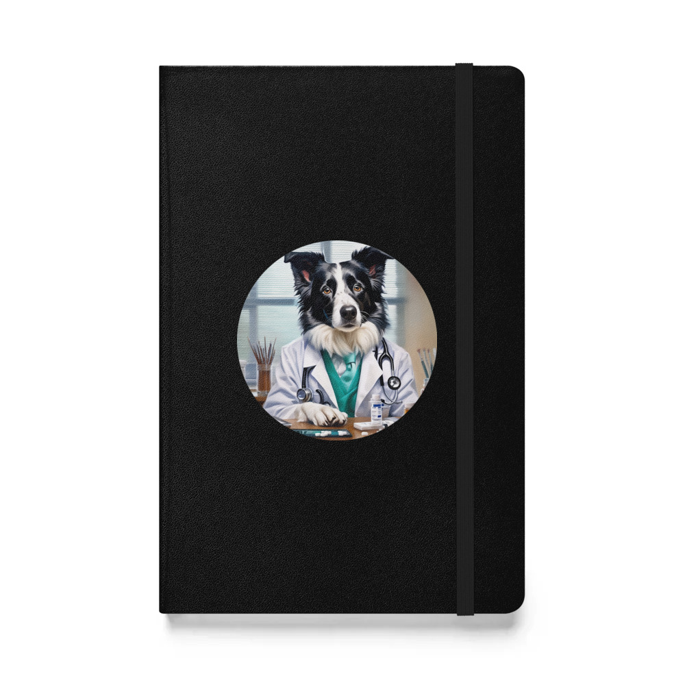 PugMug Custom Border Collie Hardcover Bound Notebook