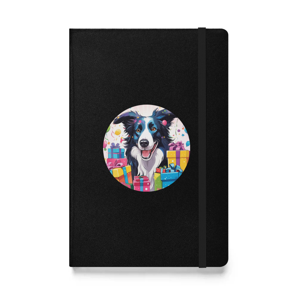 PugMug Custom Border Collie Hardcover Bound Notebook