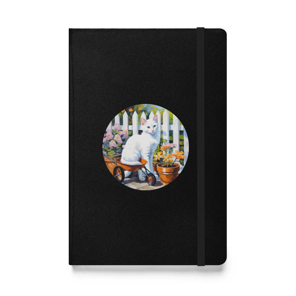PugMug Custom White Companion Cat Hardcover Bound Notebook