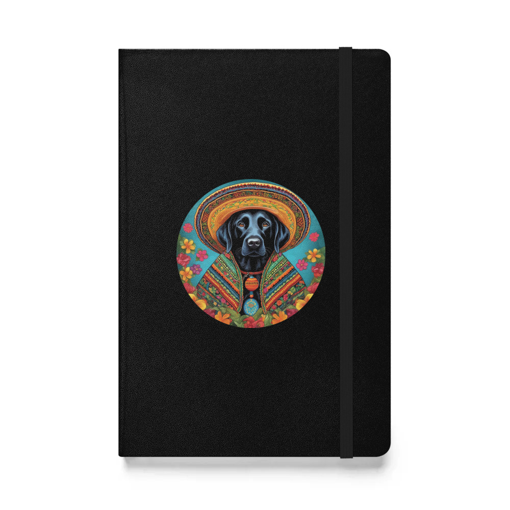 PugMug Custom Black Labrador Retriever Hardcover Bound Notebook