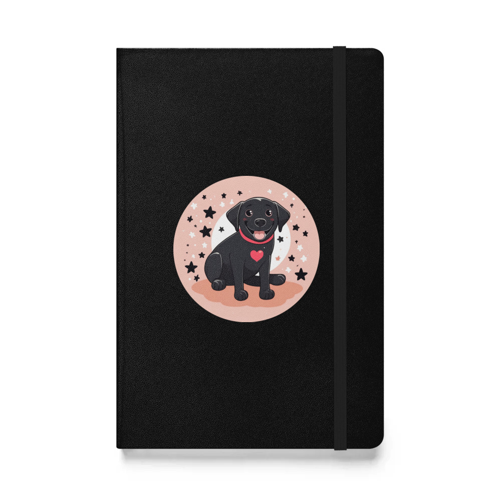 PugMug Custom Black Labrador Retriever Hardcover Bound Notebook