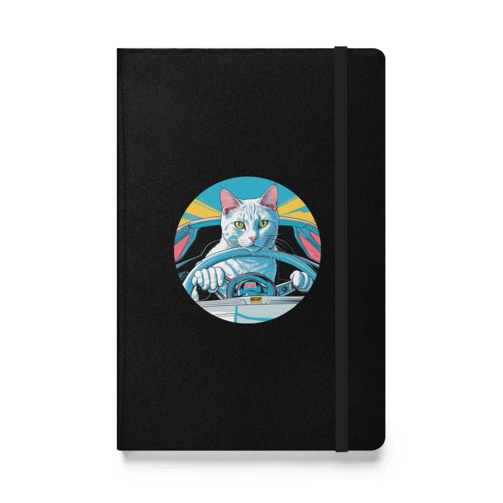 PugMug Custom White Companion Cat Hardcover Bound Notebook