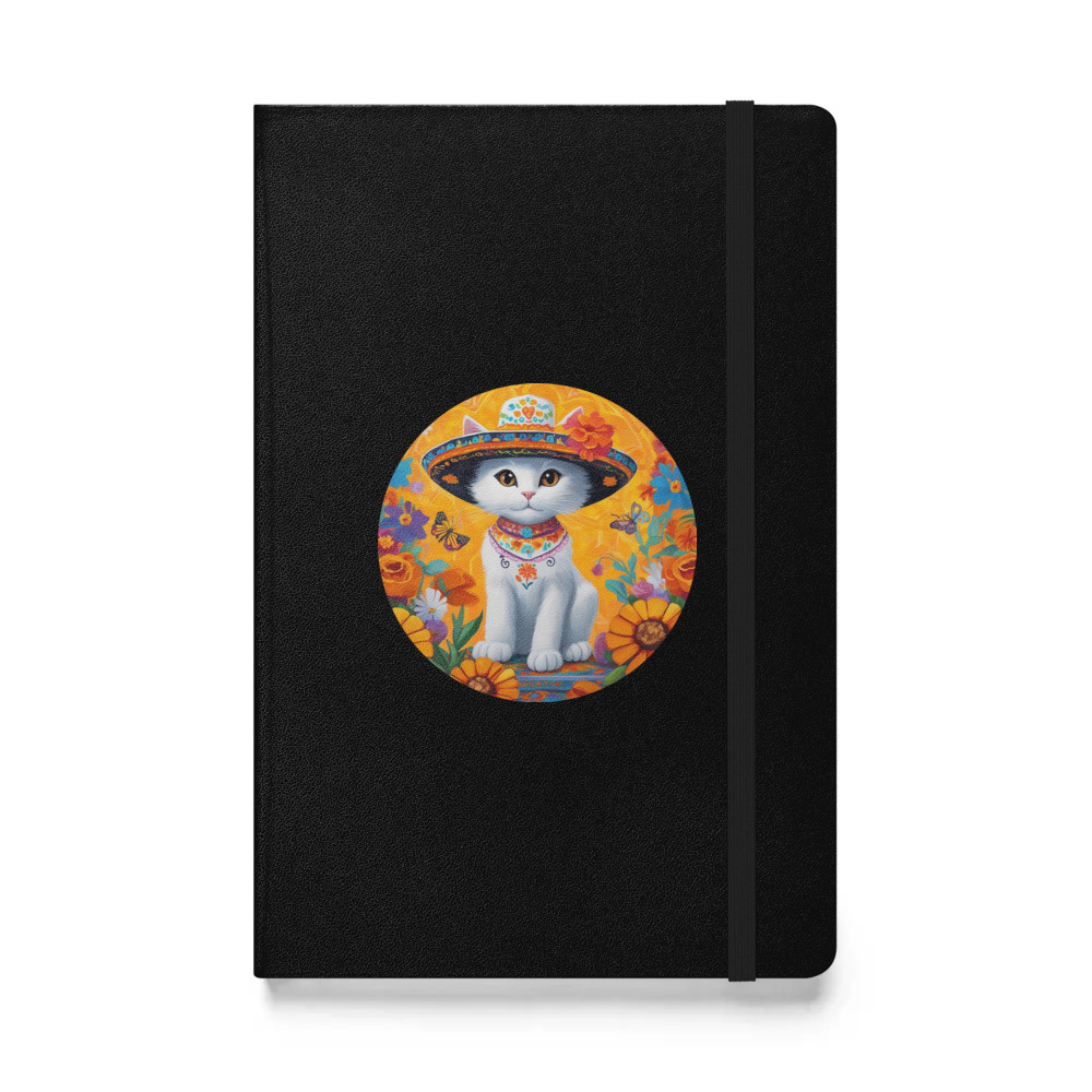PugMug Custom White Companion Cat Hardcover Bound Notebook