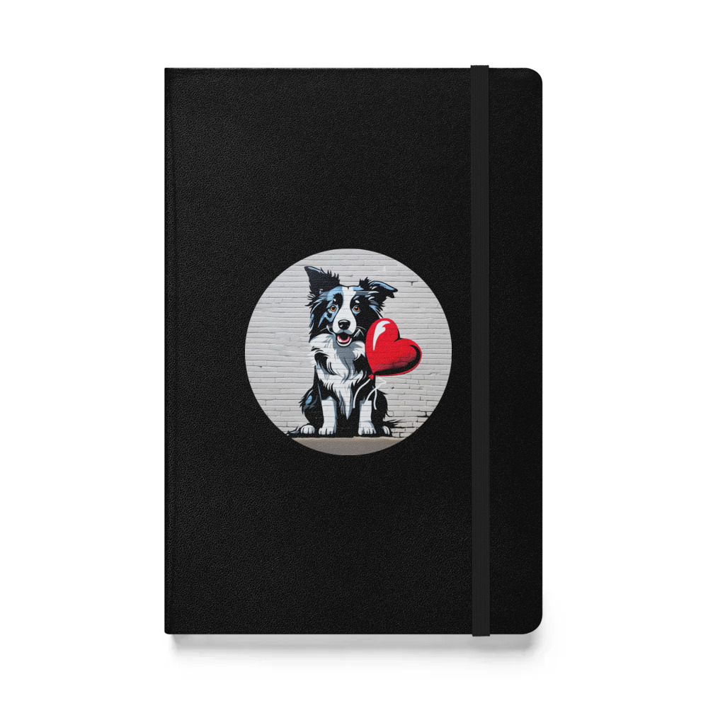 PugMug Custom Border Collie Hardcover Bound Notebook