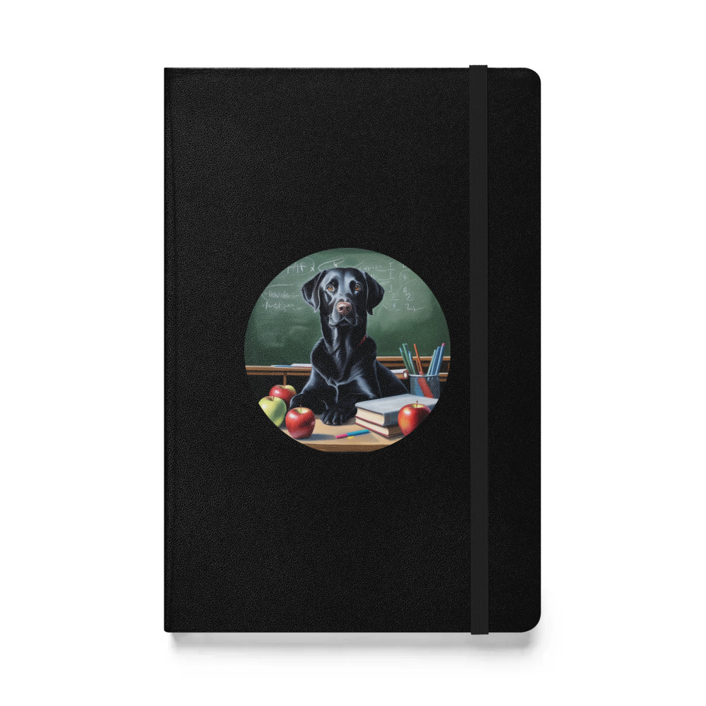 PugMug Custom Black Labrador Retriever Hardcover Bound Notebook
