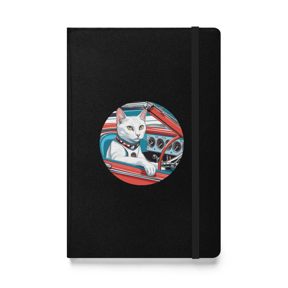 PugMug Custom White Companion Cat Hardcover Bound Notebook