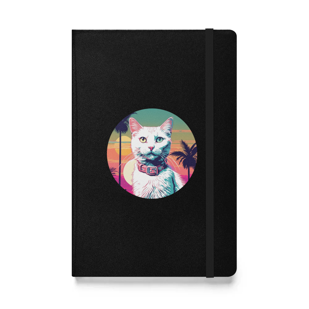 PugMug Custom White Companion Cat Hardcover Bound Notebook