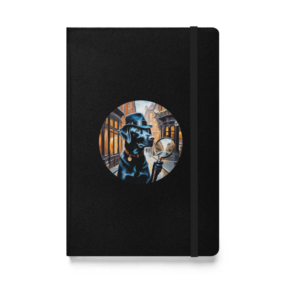 PugMug Custom Black Labrador Retriever Hardcover Bound Notebook