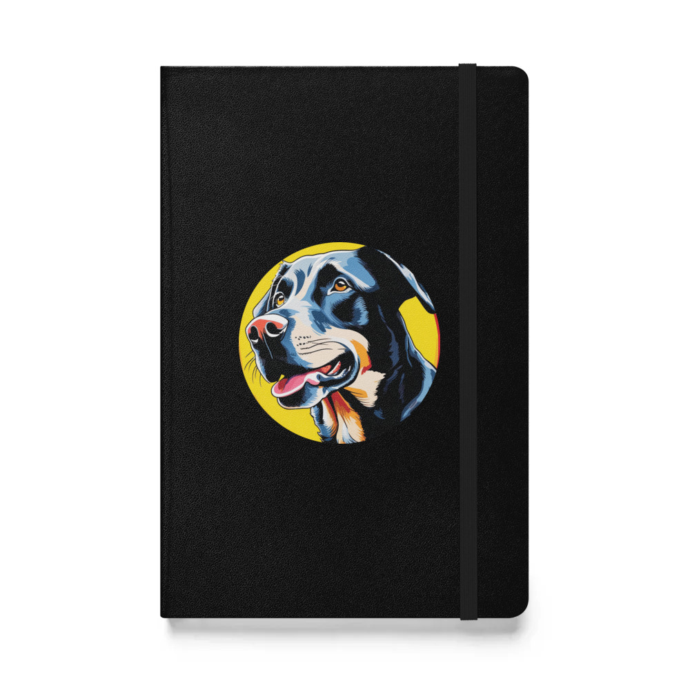 PugMug Custom Black Labrador Retriever Hardcover Bound Notebook