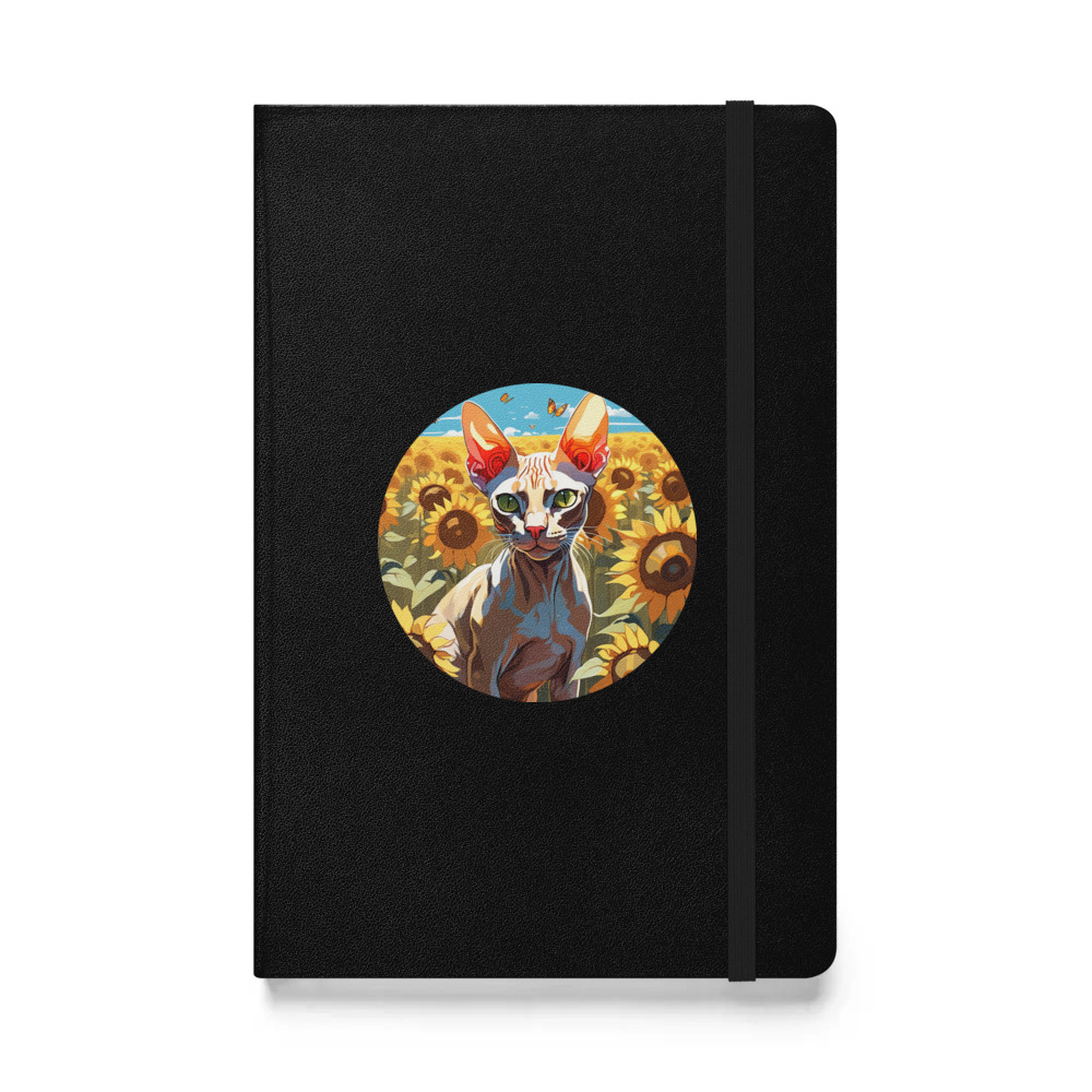 PugMug Custom Tabby Sphynx Cat Hardcover Bound Notebook