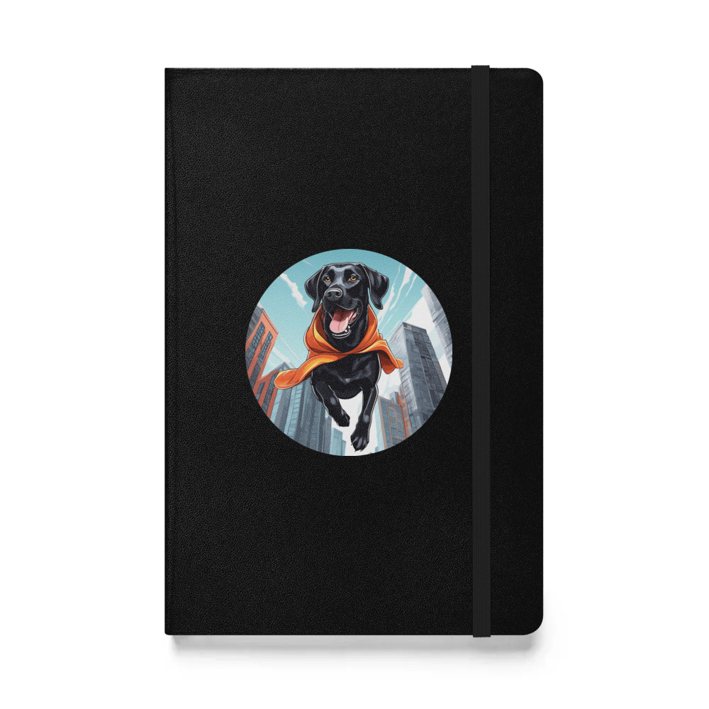 PugMug Custom Black Labrador Retriever Hardcover Bound Notebook