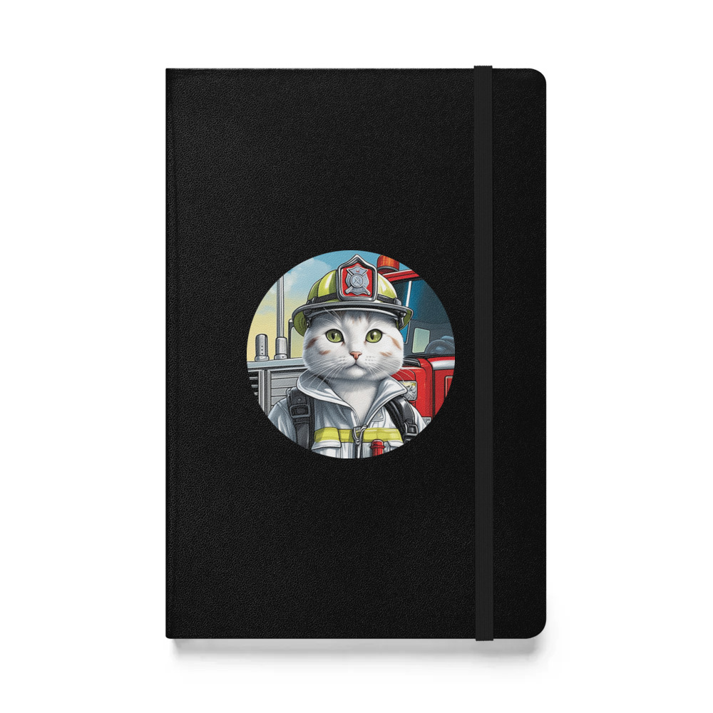 PugMug Custom White Companion Cat Hardcover Bound Notebook