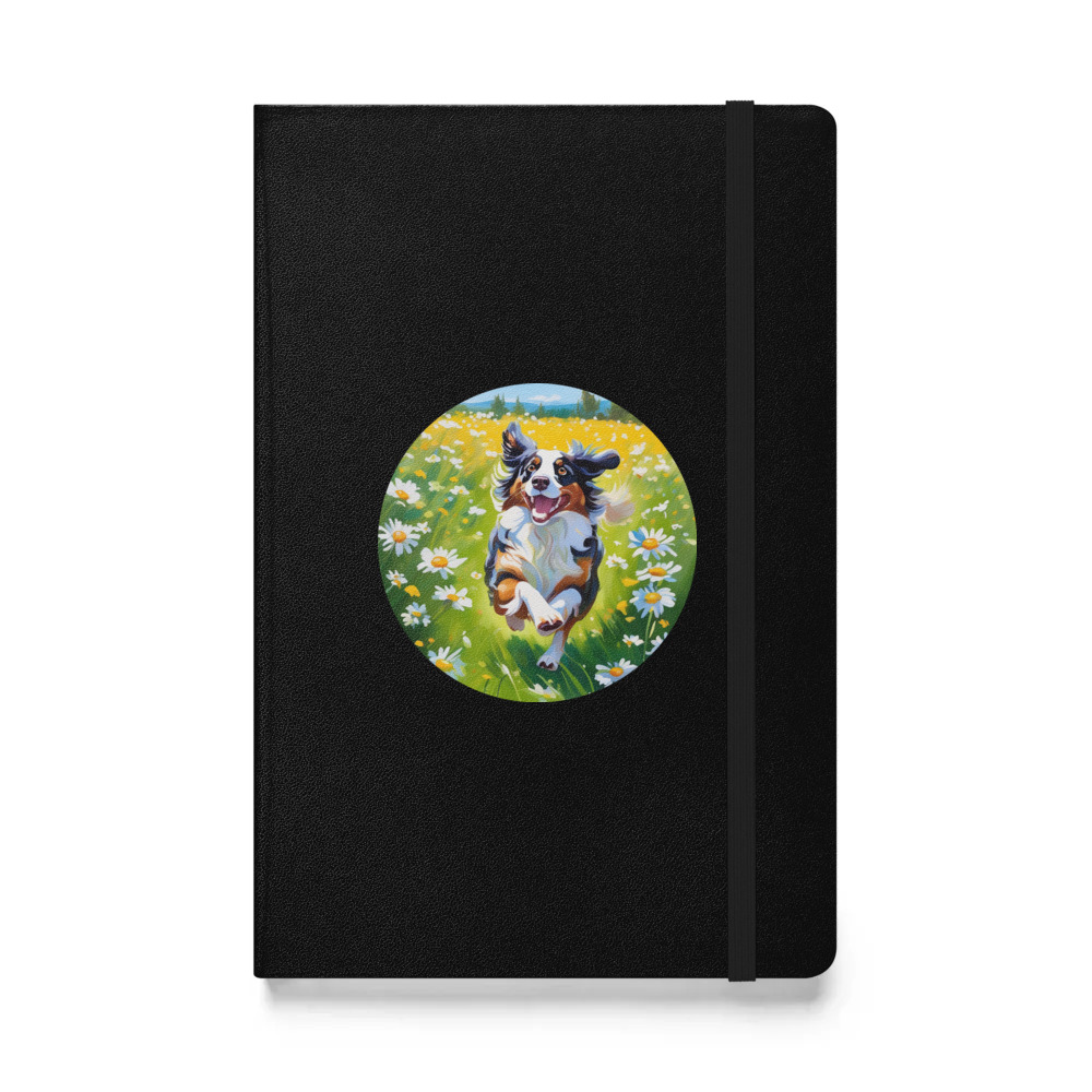 PugMug Custom Miniature American Shepherd Hardcover Bound Notebook