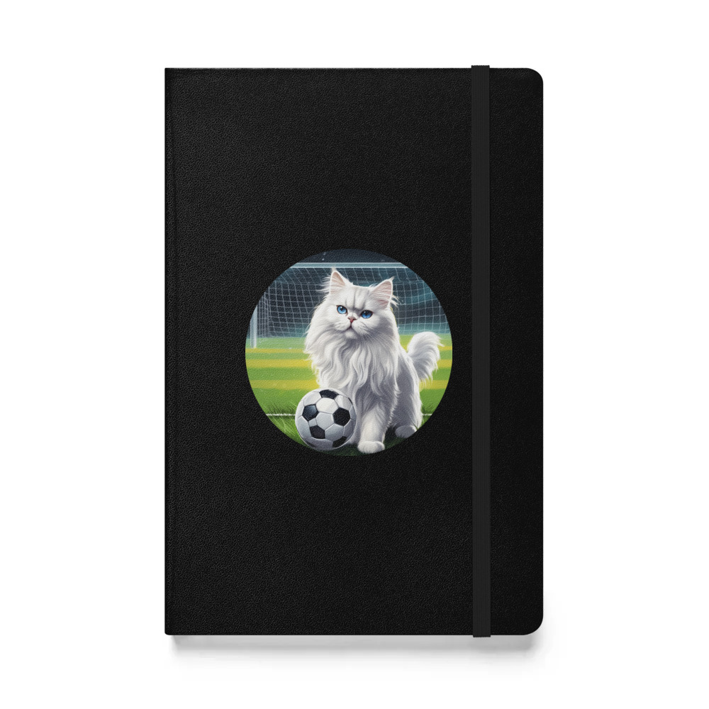 PugMug Custom White Persian Cat Hardcover Bound Notebook