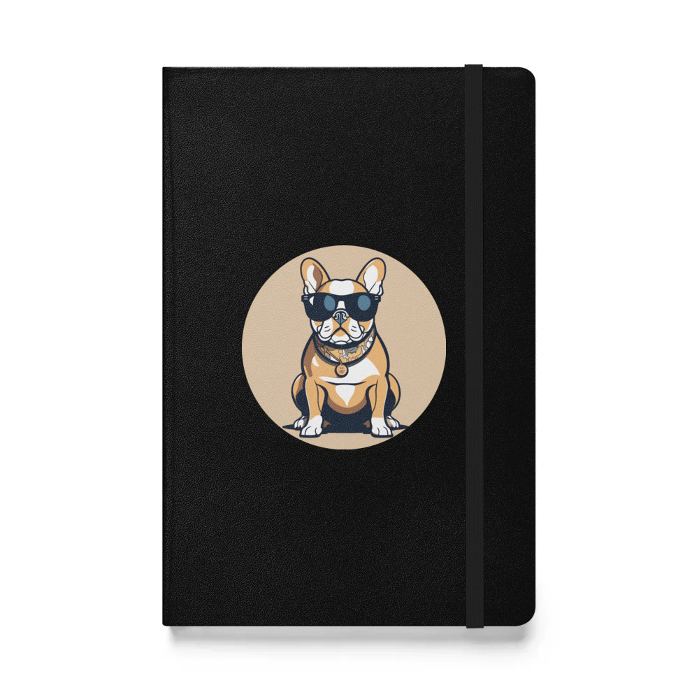 PugMug Custom Tan French Bulldog Hardcover Bound Notebook