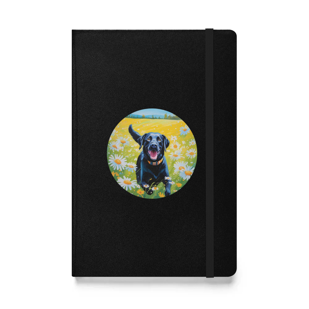 PugMug Custom Black Labrador Retriever Hardcover Bound Notebook