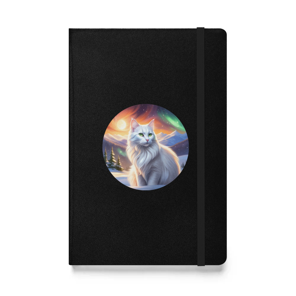PugMug Custom White Companion Cat Hardcover Bound Notebook
