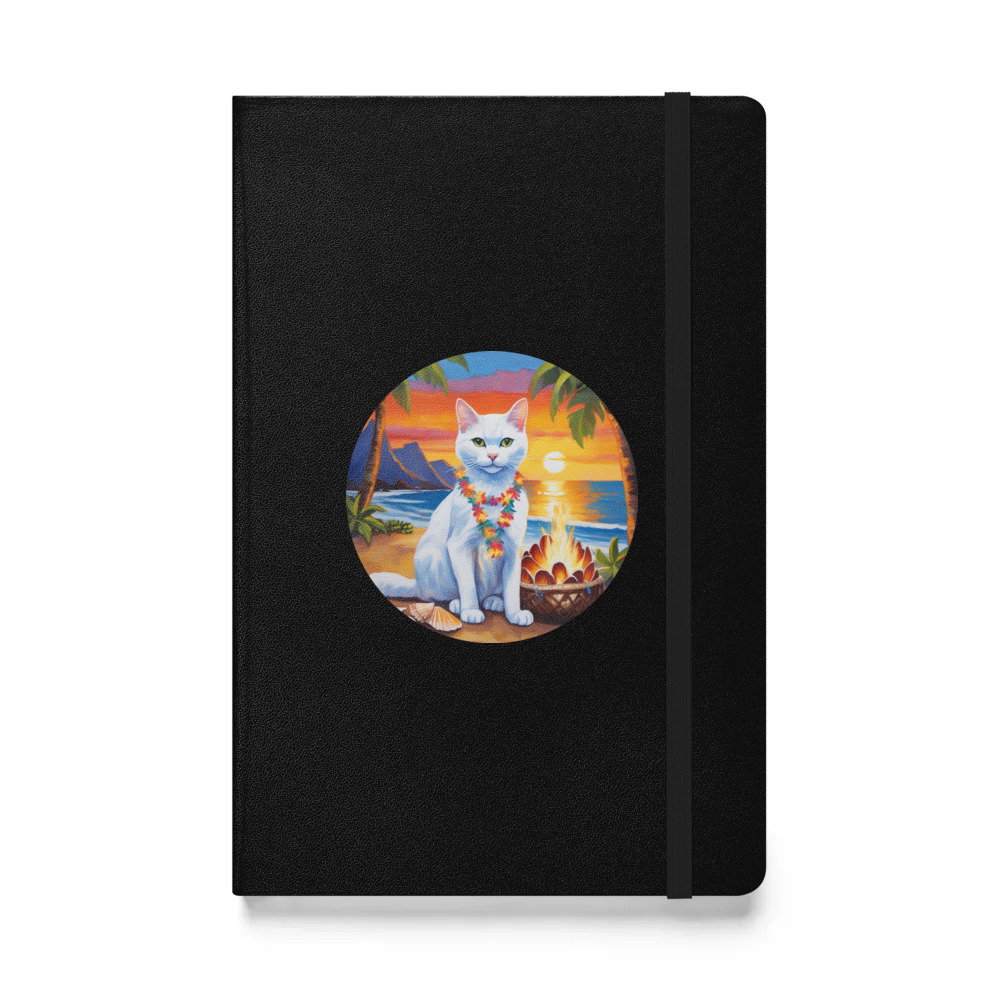 PugMug Custom White Companion Cat Hardcover Bound Notebook