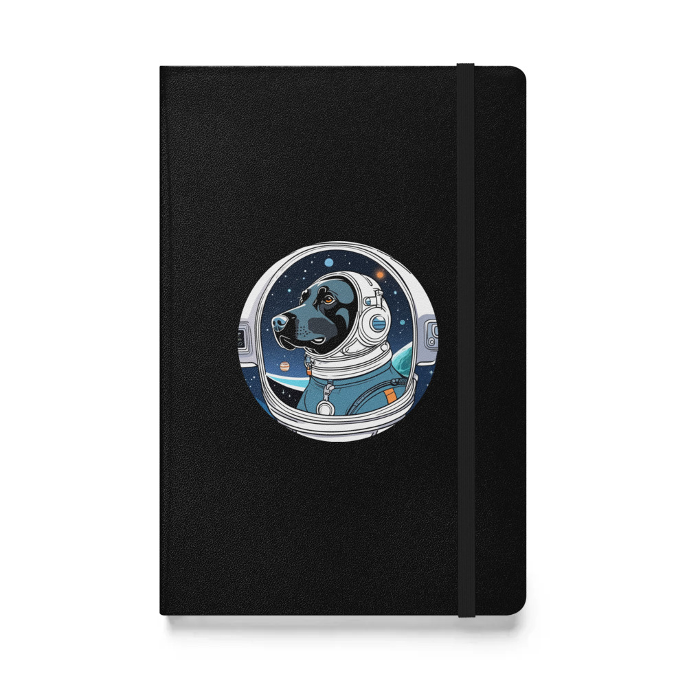 PugMug Custom Black Labrador Retriever Hardcover Bound Notebook