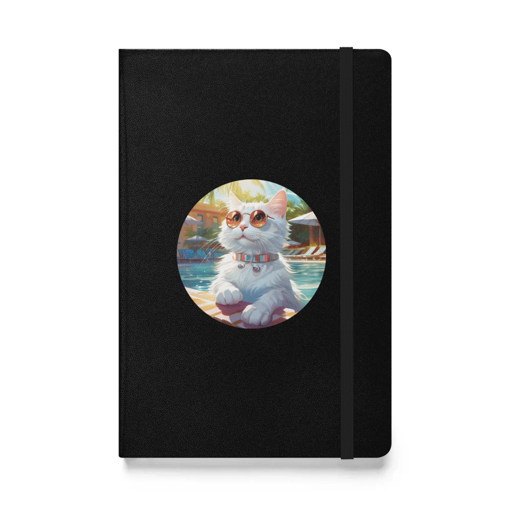 PugMug Custom White Companion Cat Hardcover Bound Notebook