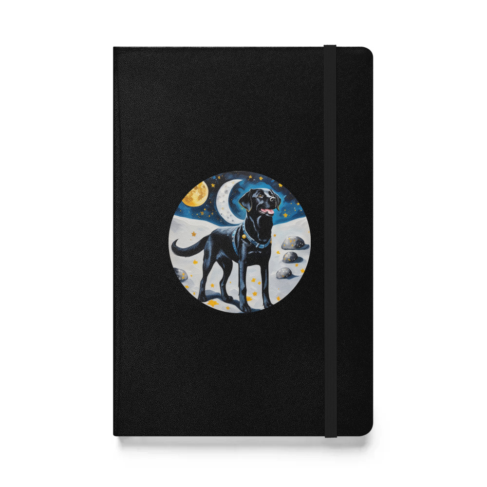 PugMug Custom Black Labrador Retriever Hardcover Bound Notebook