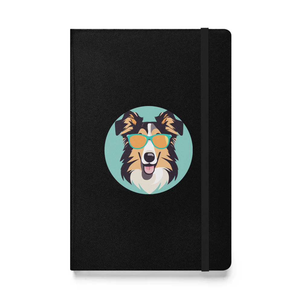 PugMug Custom Collie Hardcover Bound Notebook