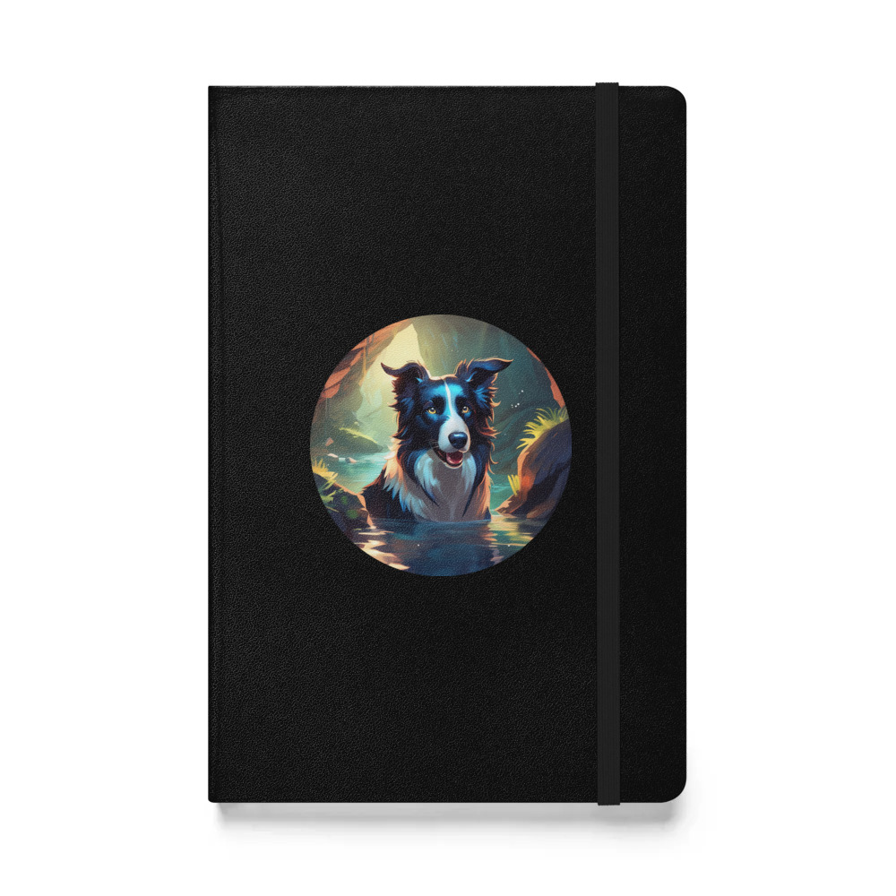 PugMug Custom Border Collie Hardcover Bound Notebook