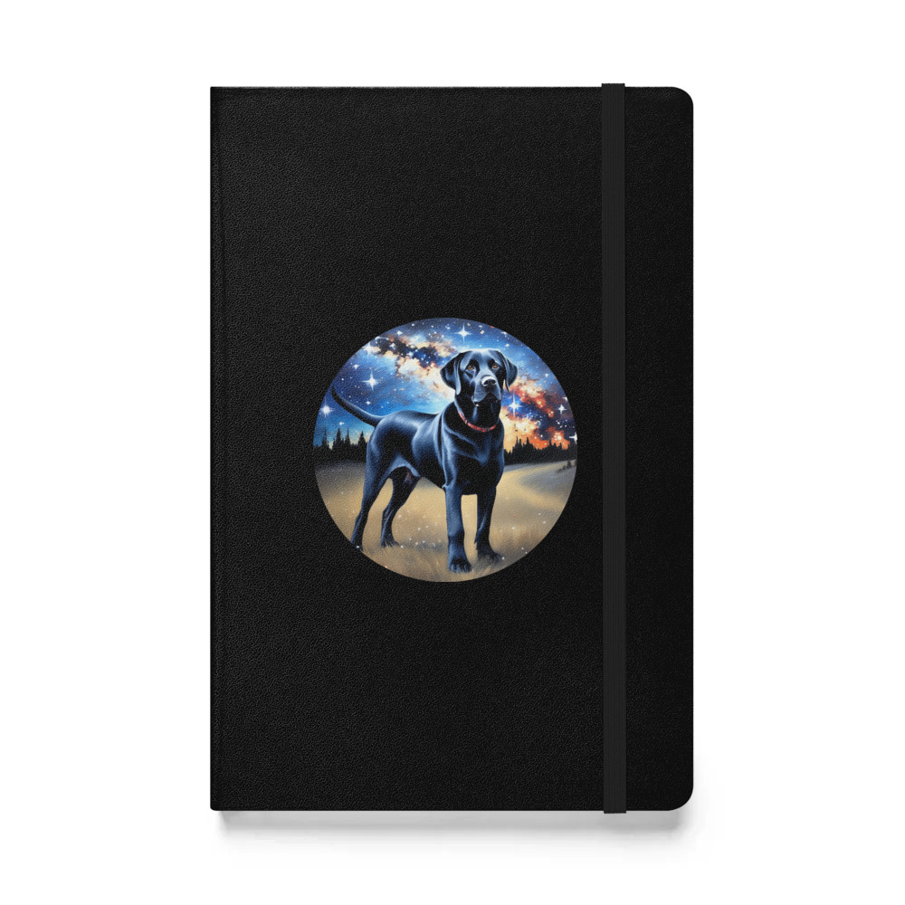 PugMug Custom Black Labrador Retriever Hardcover Bound Notebook