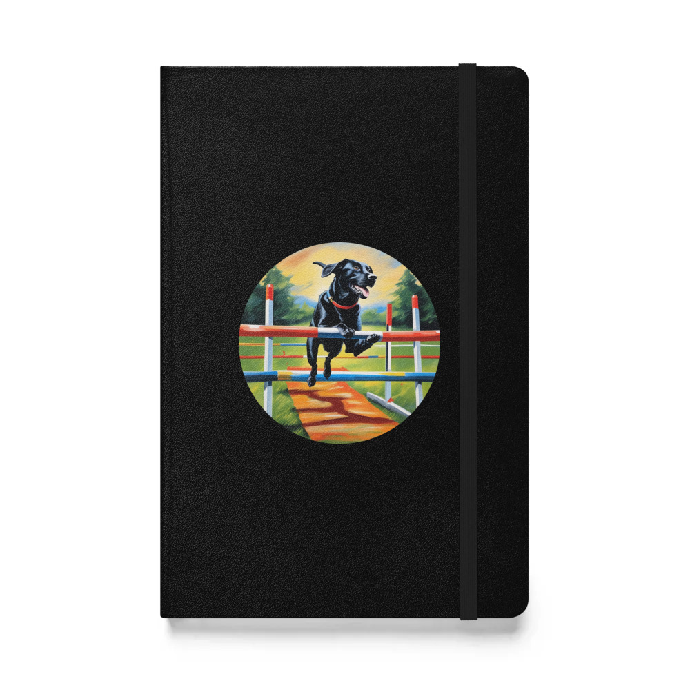 PugMug Custom Black Labrador Retriever Hardcover Bound Notebook