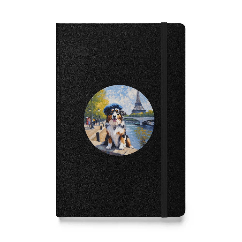PugMug Custom Australian Shepherd Dog Hardcover Bound Notebook